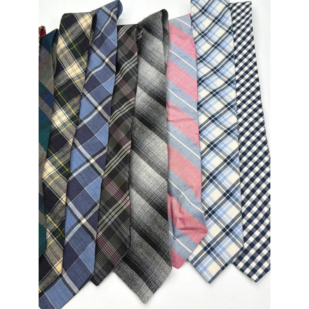 Mens Plaid Tartan Tie Lot 11pc Gant Gap Merona Club Room Gingham Striped Bundle‎